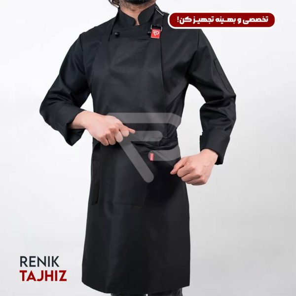 روپوش-(کت-سر-آشپز)-مشکی-CHEF’S-COAT