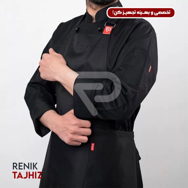 روپوش-(کت-سر-آشپز)-مشکی-CHEF’S-COAT11