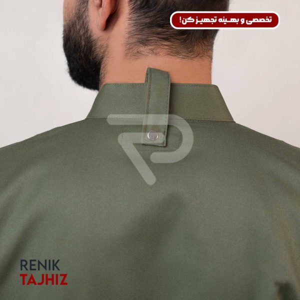 روپوش-(کت-سر-آشپز)-زیپ-دار-سبز-CHEF’S-COAT1