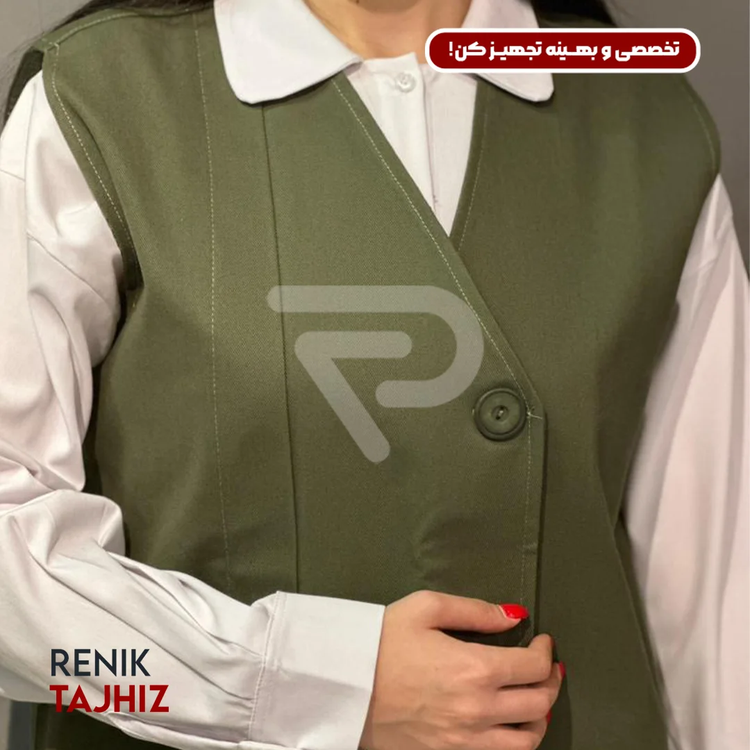 1090244.webp وست طرح ایتالیایی پارچه کتان سبز Renik - Image 3