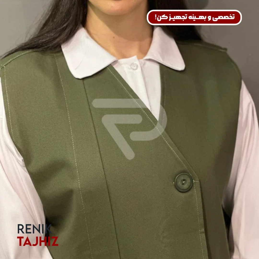 1090244444.webp وست طرح ایتالیایی پارچه کتان سبز Renik - Image 2