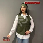 وست دبل براس پارچه کتان سبز RENIK