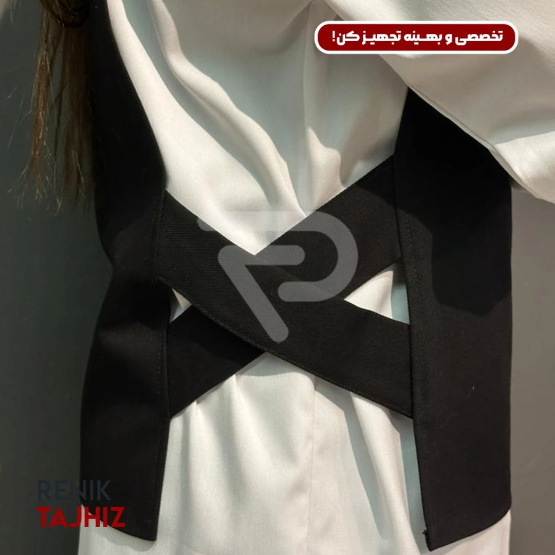 4trefd.webp وست طرح جلو بسته پارچه کتان مشکی Renik - Image 4