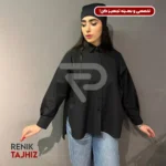 شومیز طرح اسکاتلندی فری سایز مشکی RENIK