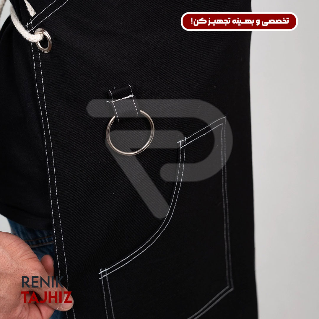 Black-barista-apron1.jpg اپرون باریستا مشکی - Image 2