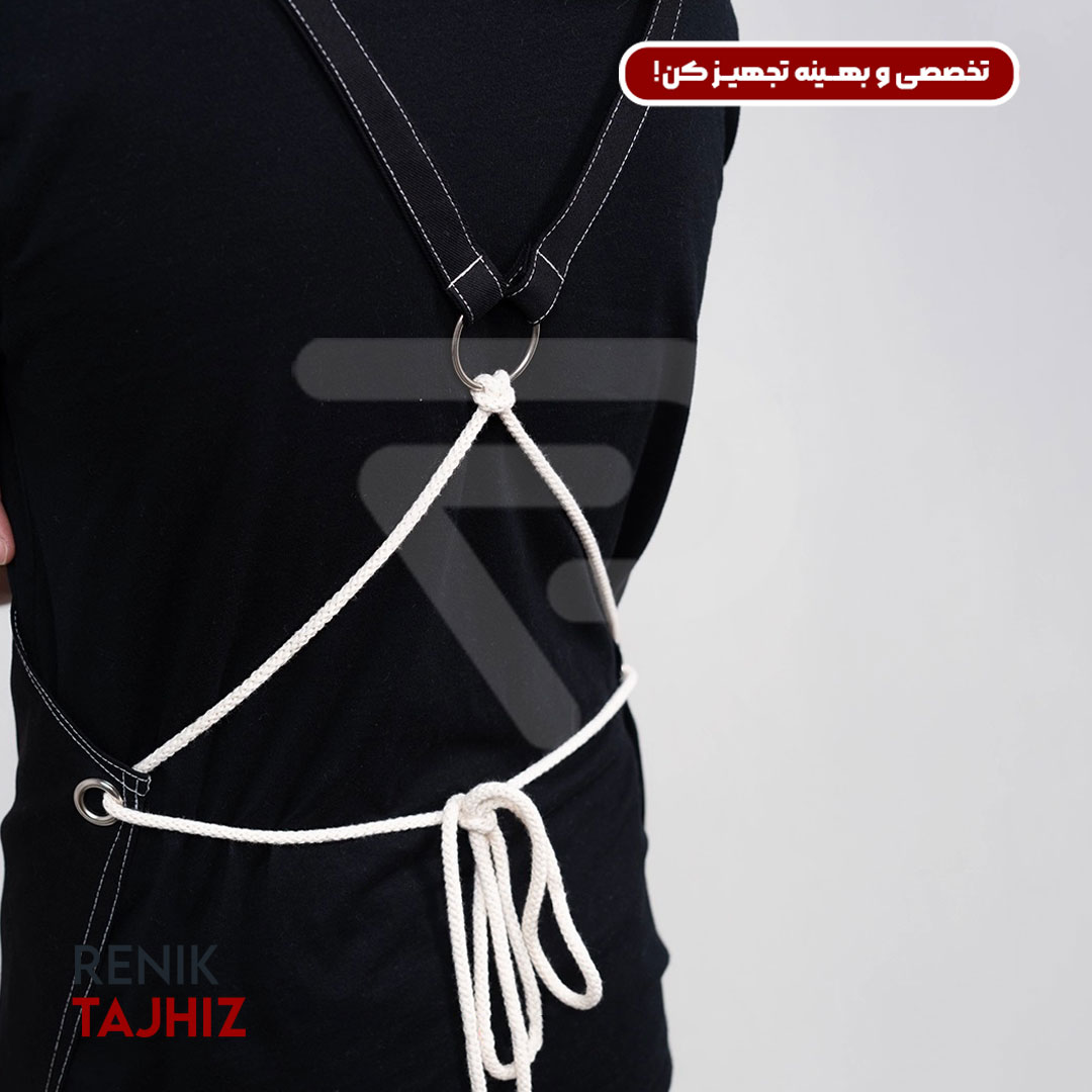 Black-barista-apron4.jpg اپرون باریستا مشکی - Image 4