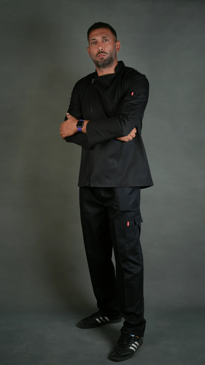 black-alt-720 روپوش شف مدل ZIPPO - Image 1