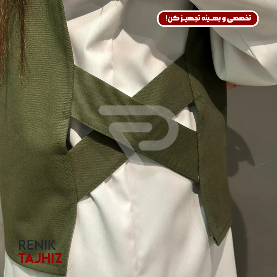fseredf443.webp وست طرح جلو بسته پارچه کتان سبز Renik - تصویر 4