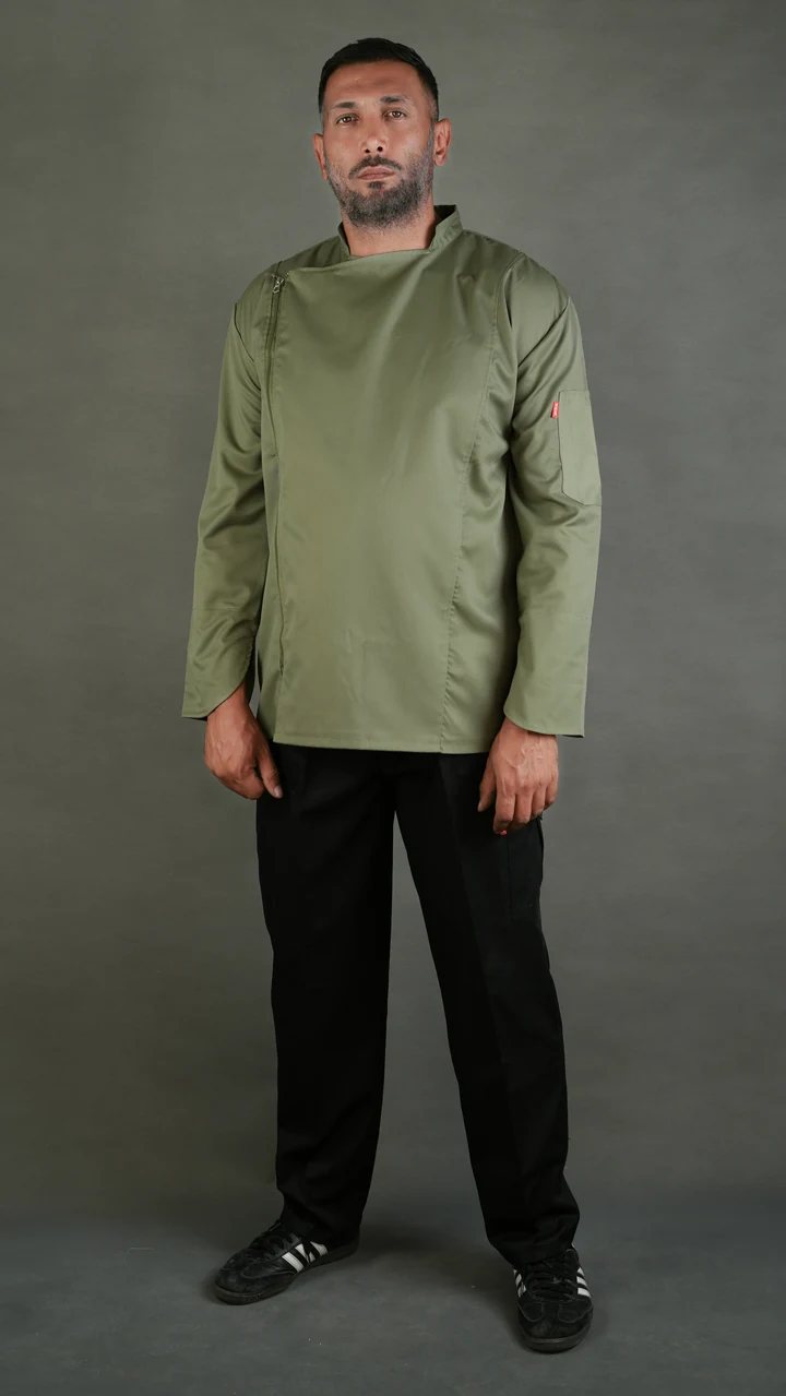 olive-pose-720 روپوش شف مدل ZIPPO - Image 7