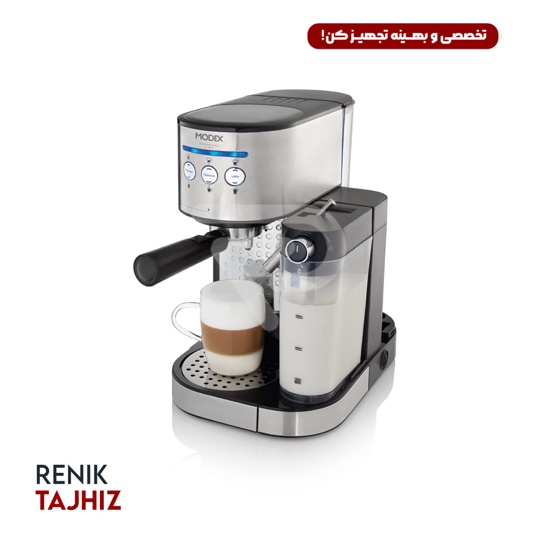 اسپرسو-ساز-مودکس-MODEX-با-مخزن-شیر-مدل-ES4600.jpg اسپرسو ساز مودکس (MODEX) با مخزن شیر مدل ES4600 - Image 1