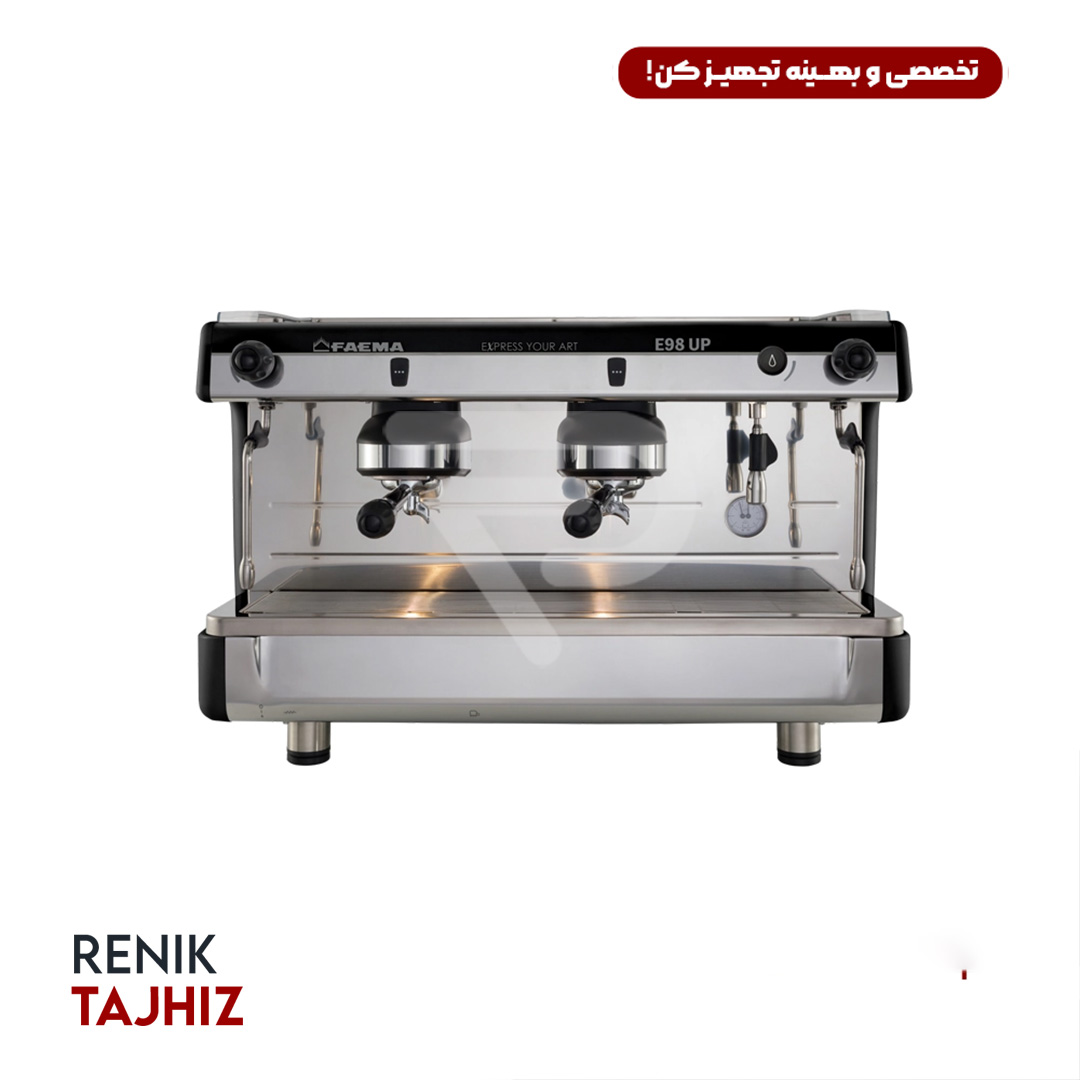 اسپرسوساز-فائما-مدل-E98-UP-تمام-اتوماتیک-شورت-کاپ.jpg اسپرسوساز فائما مدل E98 UP (نیمه اتوماتیک شورت کاپ) - Image 1