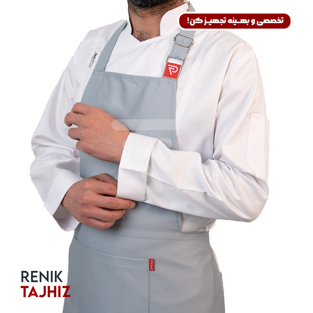 خاکستری2-1.jpg پیشبند (اپرون) ذوزنقه (11 رنگ) - Image 14