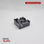 زیر سیگاری مربع فیلتر دار فلزی مشکی I.S