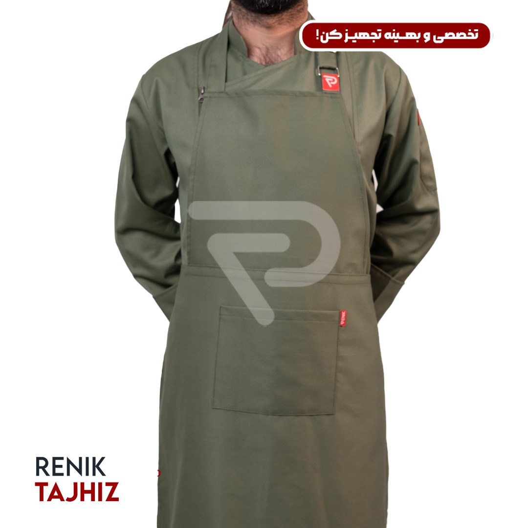 زیتونی2.jpg پیشبند (اپرون) ذوزنقه (11 رنگ) - Image 2
