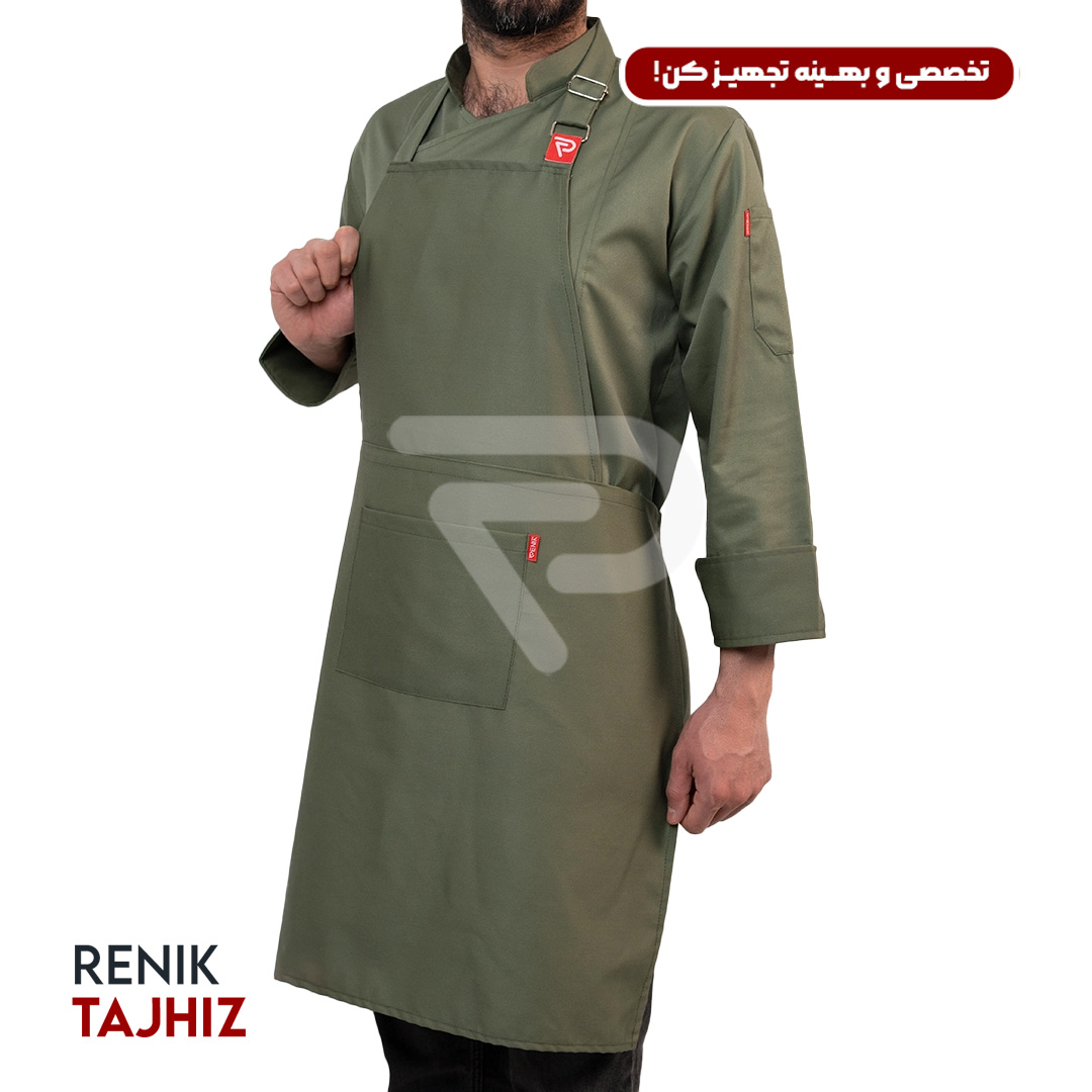 زیتونی3.jpg پیشبند (اپرون) ذوزنقه (11 رنگ) - Image 7