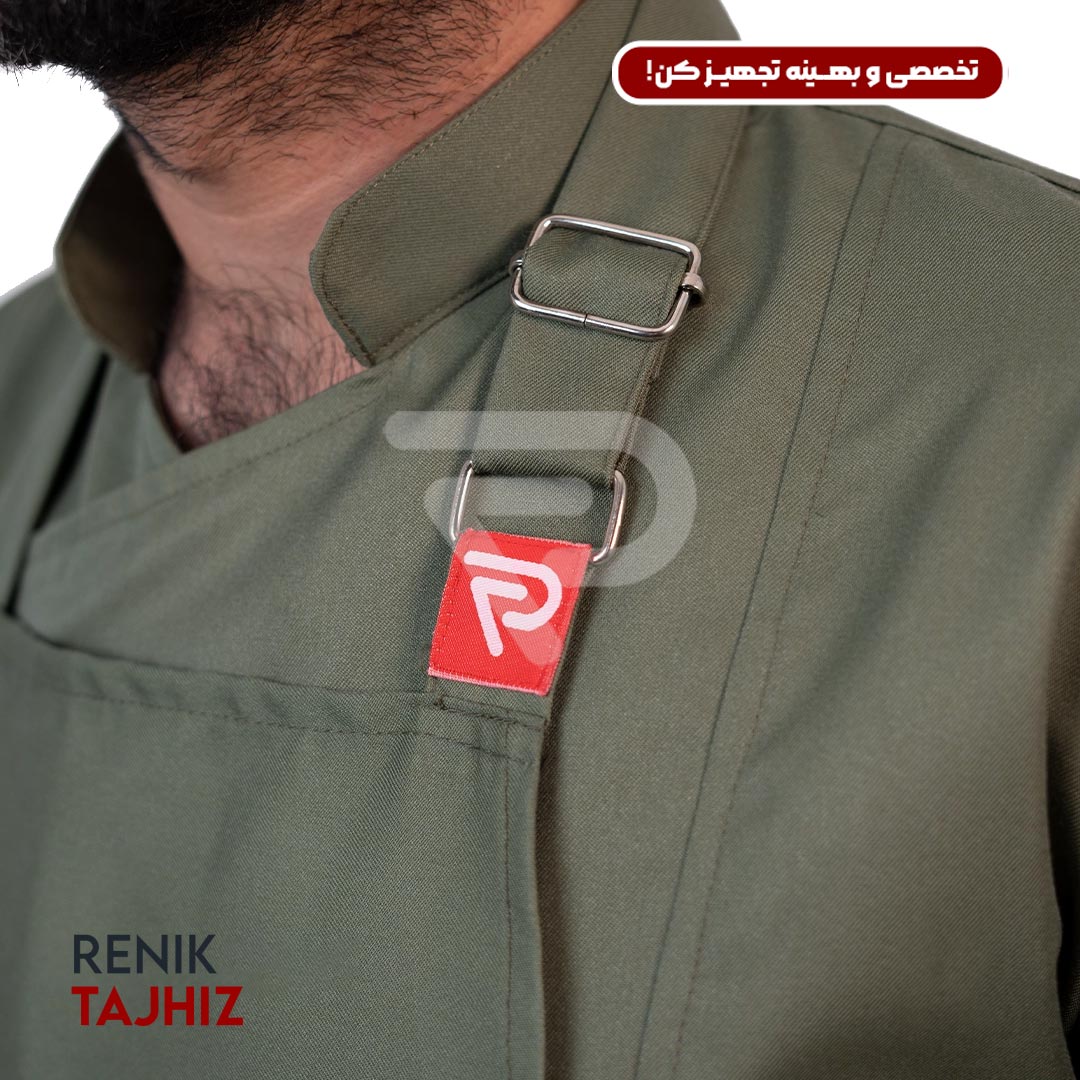زیتونی4.jpg پیشبند (اپرون) ذوزنقه (11 رنگ) - Image 6