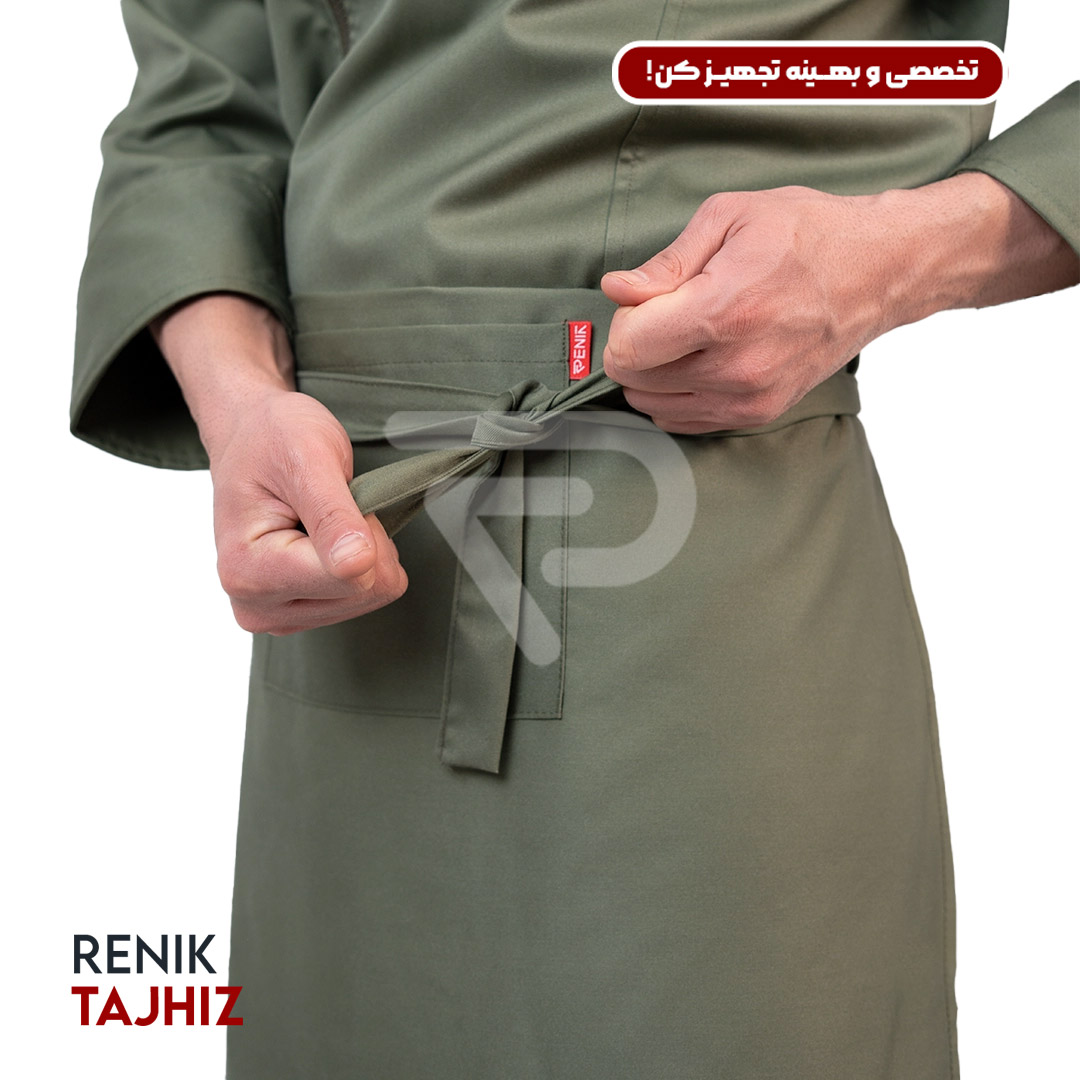 زیتونی5.jpg پیشبند (اپرون) ذوزنقه (11 رنگ) - Image 5