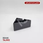 زیر سیگاری مثلث بزرگ فلزی مشکی I.S
