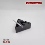 زیر سیگاری مثلث کوچک فلزی مشکی I.S