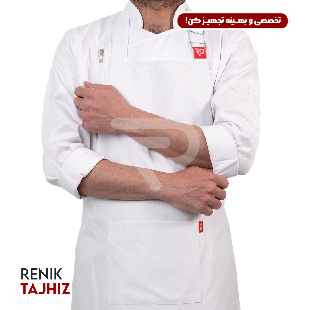 سفید3.jpg پیشبند (اپرون) ذوزنقه (11 رنگ) - Image 16