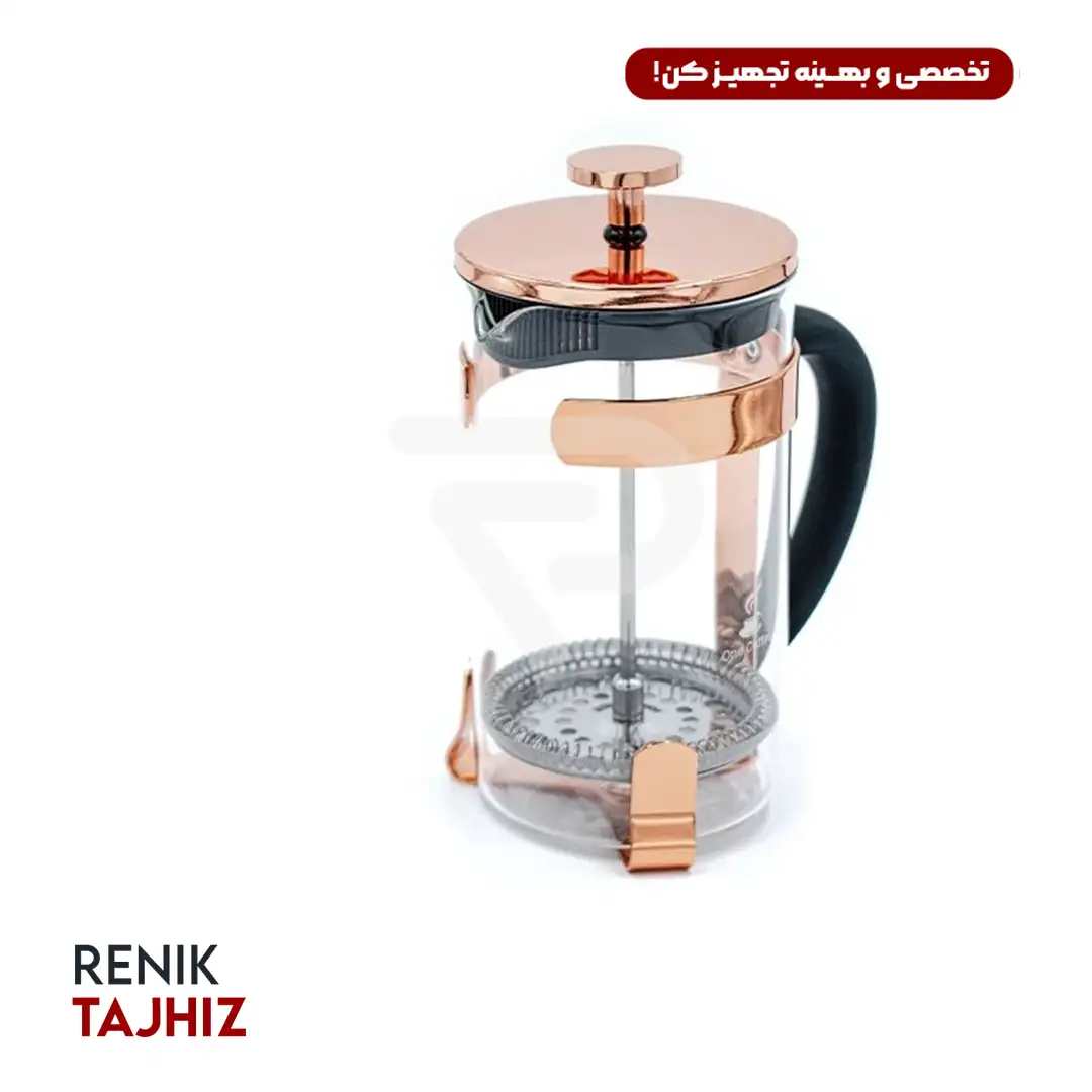 فرنچ-پرس-رزگلد-وان-کافي.webp فرنچ پرس مدل BV101 رزگلد - Image 1