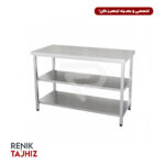 میز کار استیل سه طبقه 90*65*120