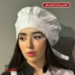 کلاه زنانه قارچی بند دار سفید RENIK