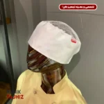 کلاه گرد پشت چسب توری سفید RENIK
