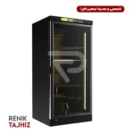 یخچال 80 سانتی بدنه مشکی درب شامپاینی KR 800-BL