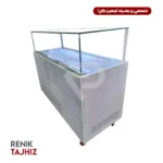 یخچال شو کیک طرح فرانسوی سفید ۱۵۰ سانتی
