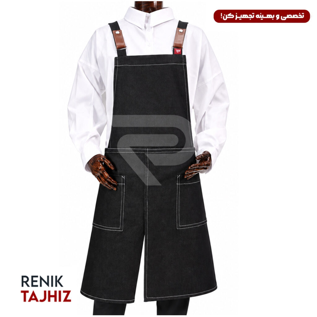 اپرون باریستا مدل LUCE جین ذغالی RENIK