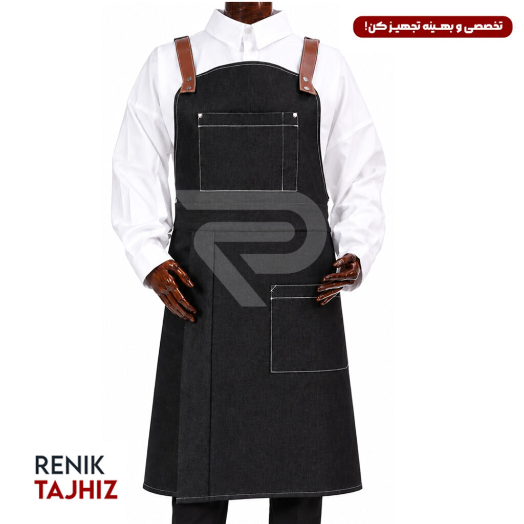 اپرون باریستا مدل MOKA جین ذغالی RENIK