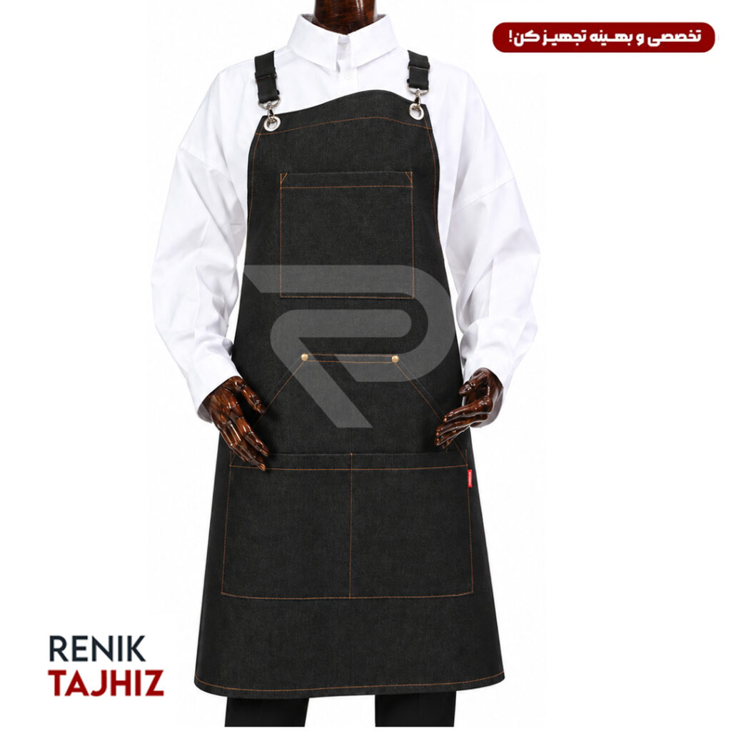 اپرون باریستا مدل VEro جین ذغالی RENIK