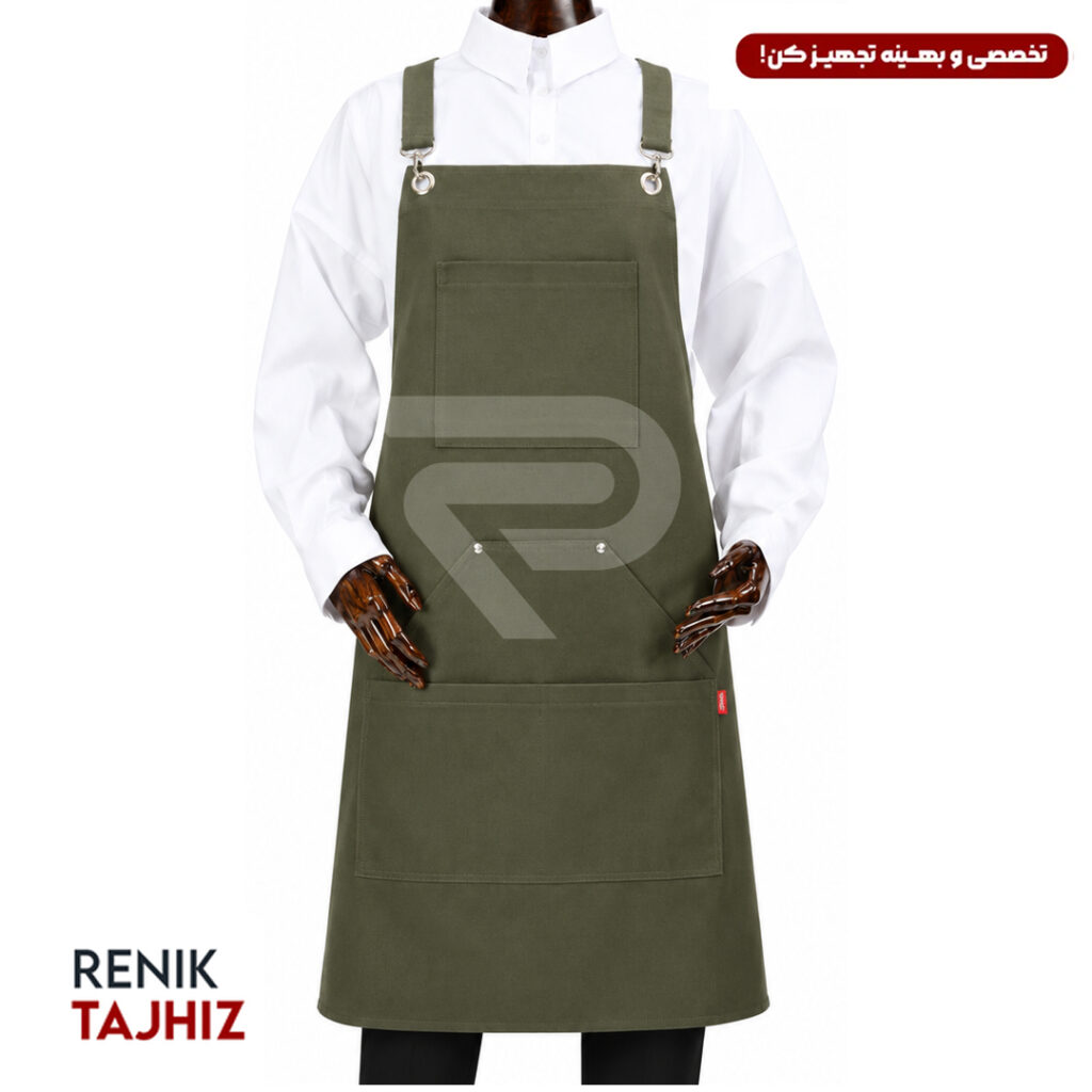 اپرون باریستا مدل VEro کتان سبز RENIK