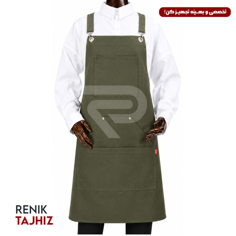 اپرون باریستا مدل VEro کتان سبز RENIK