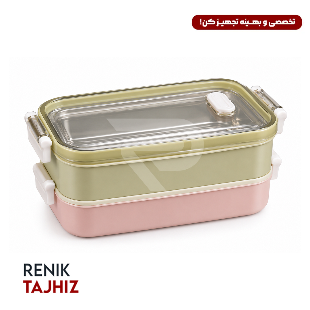 لانچ باکس 2 طبقه درب درب اکرولیک لانچ باکس 2 طبقه درب درب اکرولیک