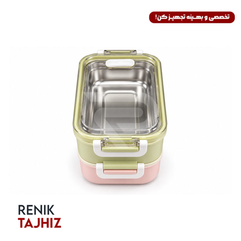لانچ باکس 2 طبقه درب درب اکرولیک