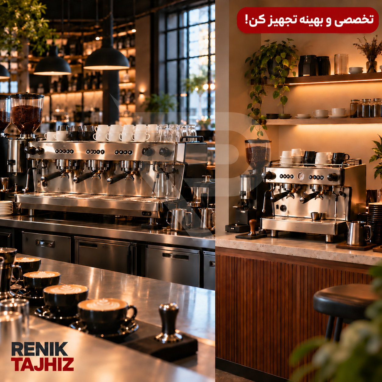 تفاوت اسپرسوساز صنعتی و نیمه‌صنعتی چیست؟